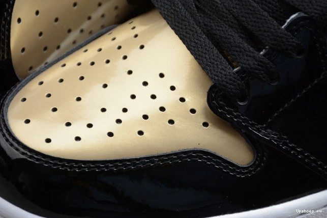 Jordan Patent Gold  High 1 Retro Toe 861428-007 NRG 1207